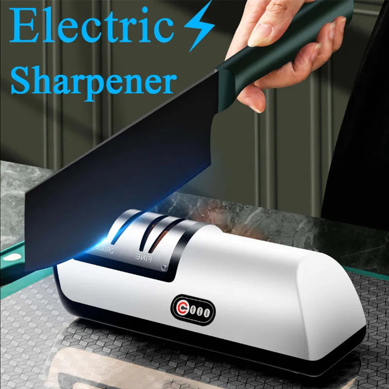 USB Electric Knife Sharpener Automatic Adjustable Rechargable Kitchen Knives  Scissor Home Fast Sharpening Kitchen Tools Grinder – Basec Store